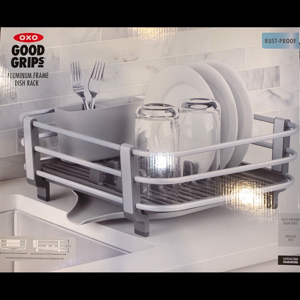 OXO Good Grips Rustproof Aluminum Dish Rack NEW